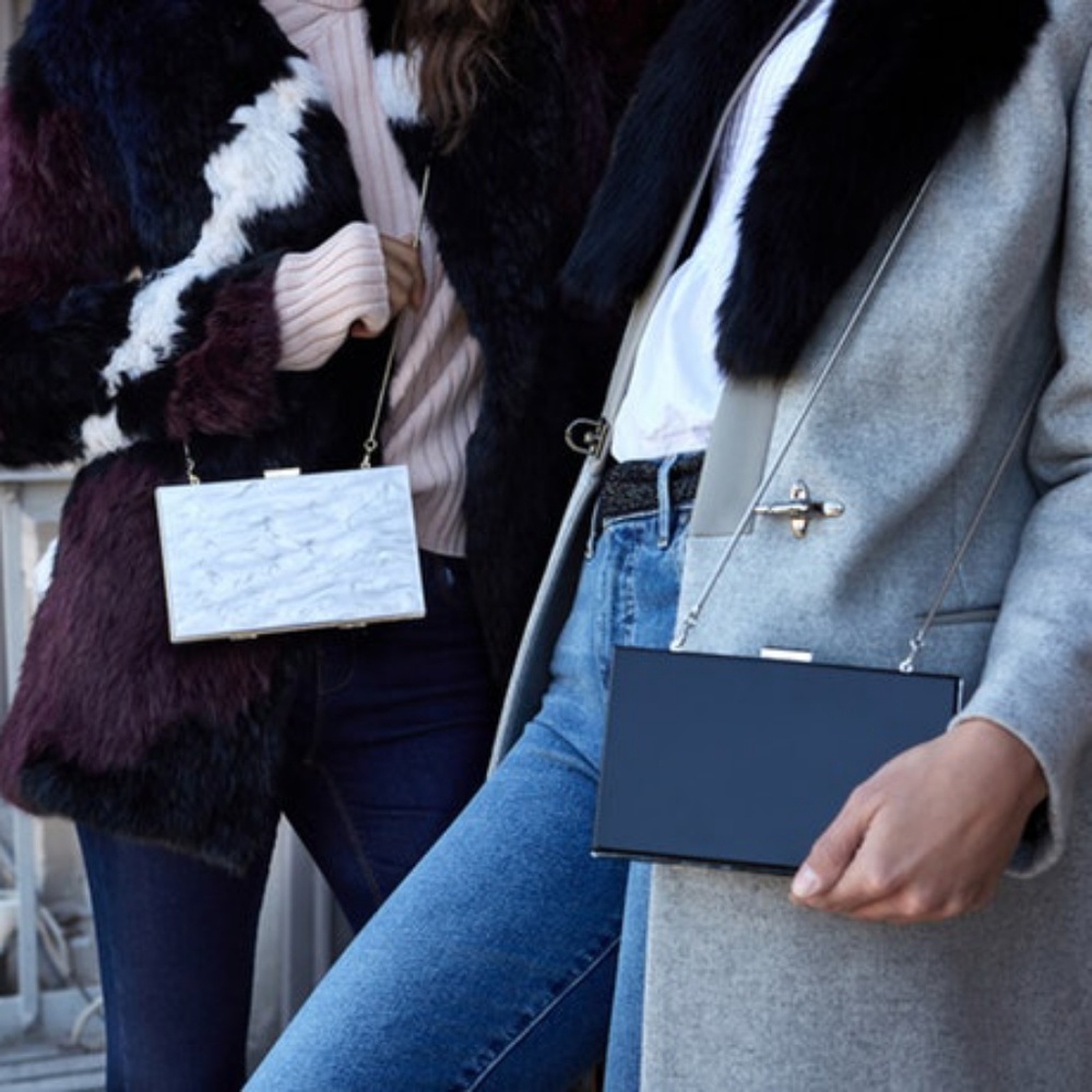 Rachel Zoe box clutch